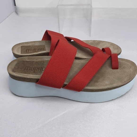 Munro Sz 8.5M Aries II Platform Red Sandals - Picture 5 of 6